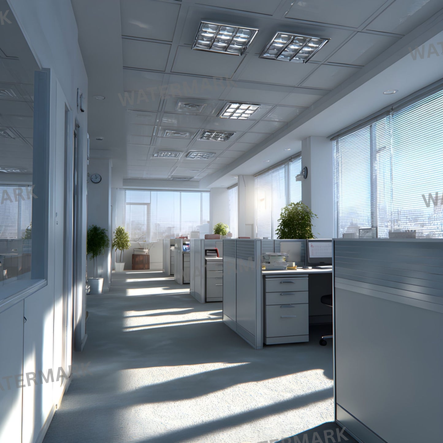 Office Cubicle Backdrop, Zoom Background, Professional Virtual Background, Modern Office Backdrop, Business Meeting Background, Corporate Backdrop