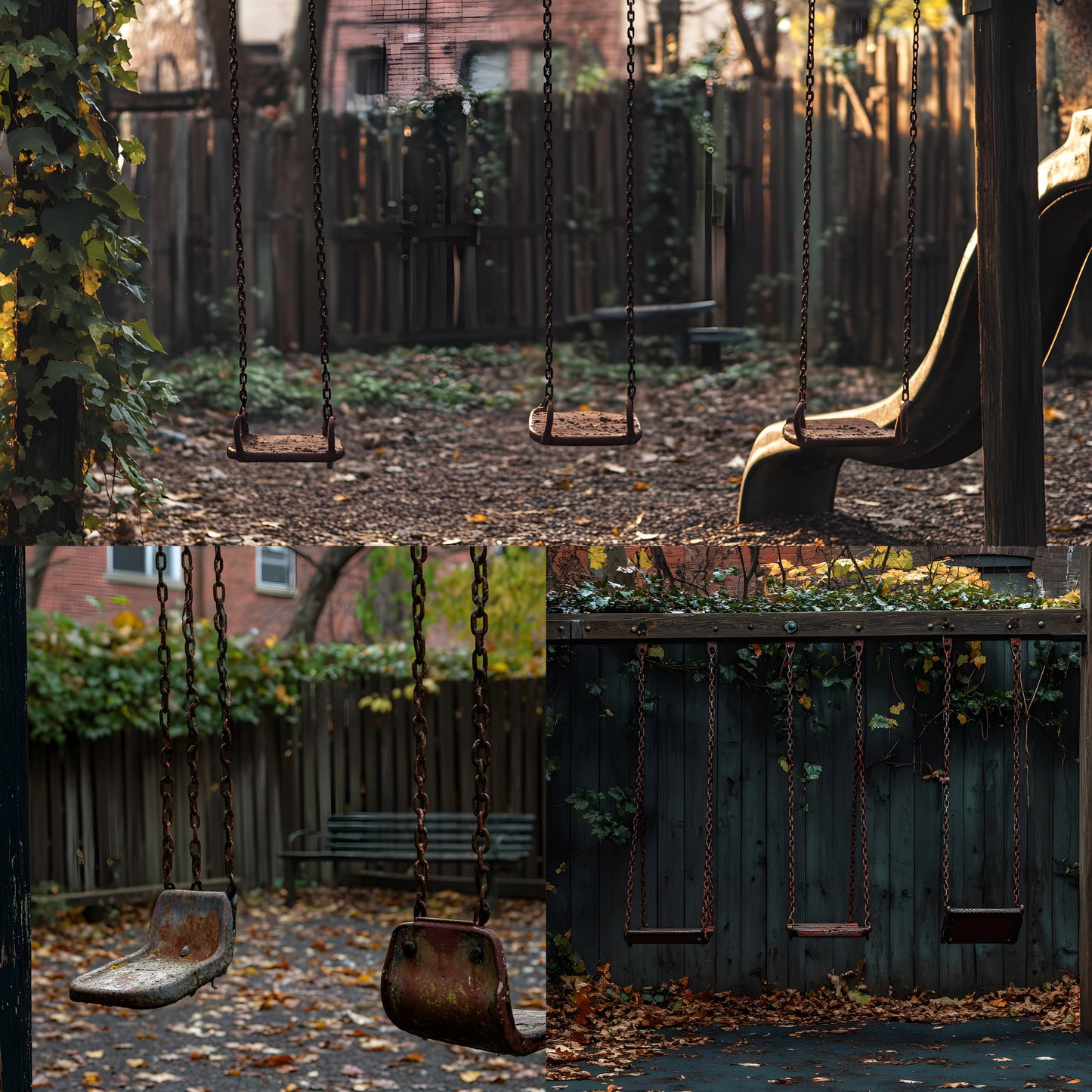 Run-Down Playground Digital Backdrop, Urban Photography Background, Graffiti Grunge Scene for Creative Composites, Photographer Resources