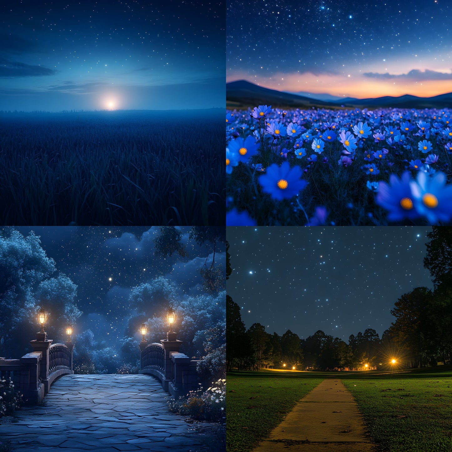 Starry Night Digital Backdrop Bundle, Dreamy Backgrounds for Photography, Celestial Photo Overlays, Magical Night Sky Scenes, LBXD