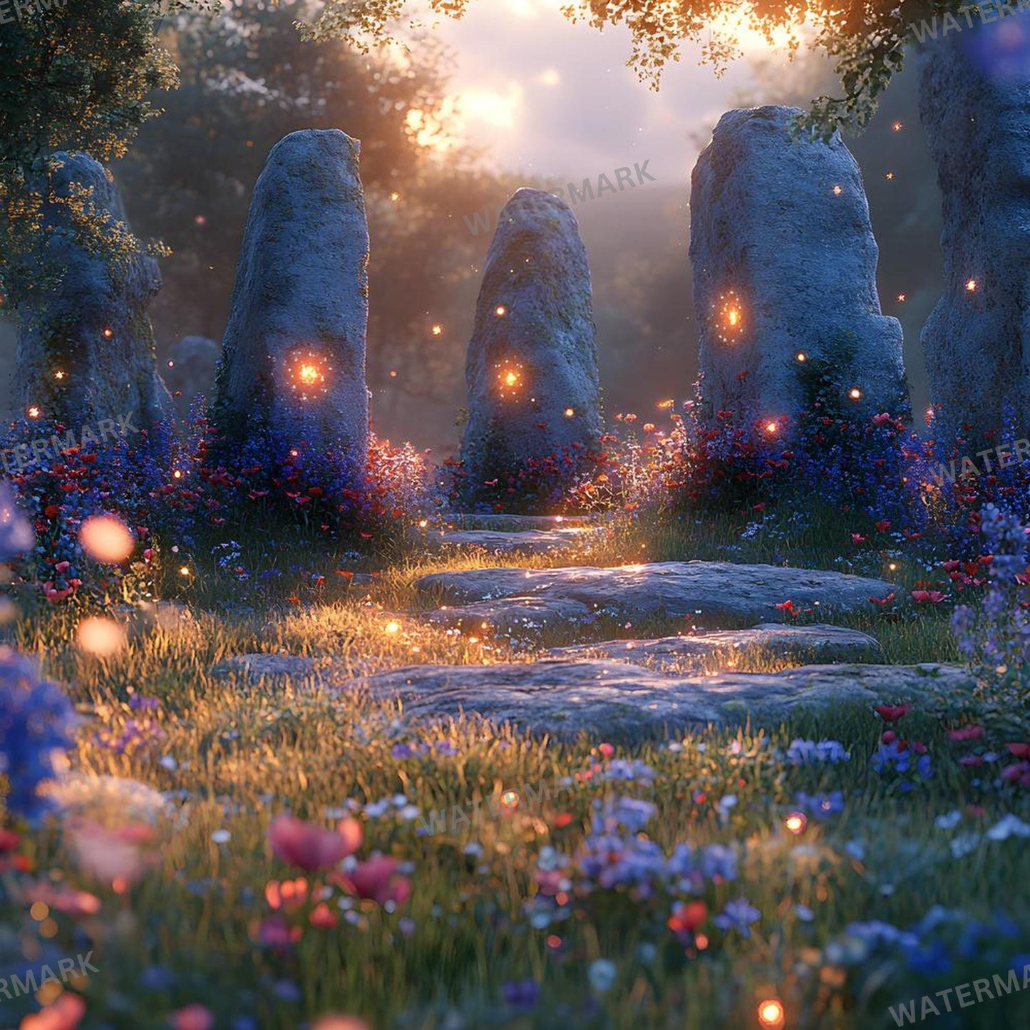 Enchanting Fairy Tale Photoshop Overlay Backdrops - 1Magical Forest, Arch, and Pathway Scenes for Fantasy Photography & Digital Backdrops