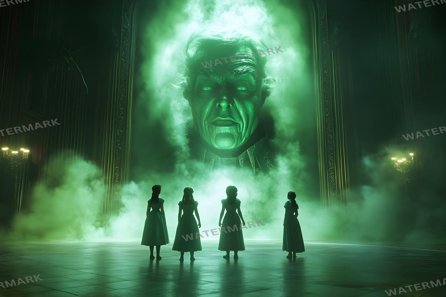 Wizard of Oz Emerald City Backdrops | Great Oz Digital Art Collection | Fantasy Photography Backgrounds & Green Magic