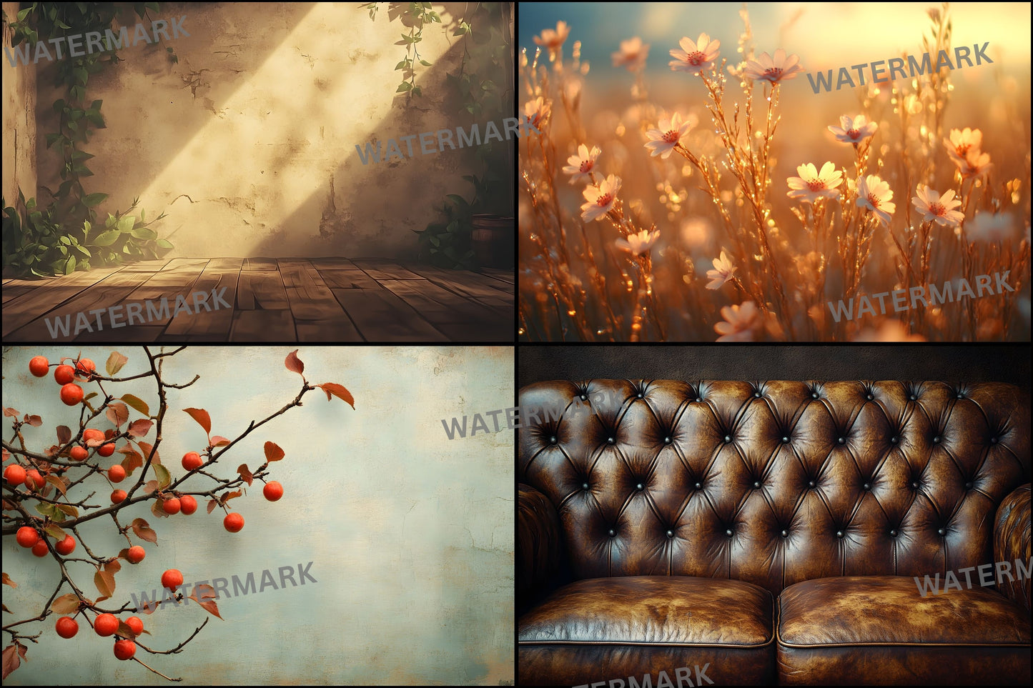 Brown Vintage Textured Wall Digital Backdrop, Photography Background for Portrait, Rustic Photo Booth, High-Resolution Images