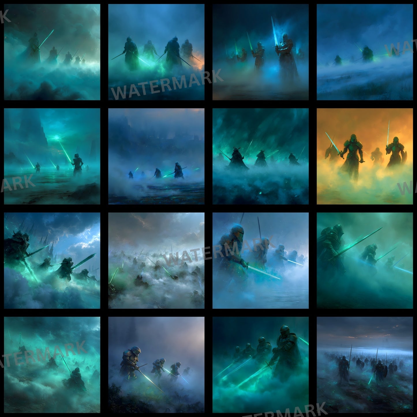 Armored Warriors Battlefield Digital Backdrop, Sci-Fi Background for Cosplay, Gaming Stream, Fantasy Photography, Virtual Studio Prop