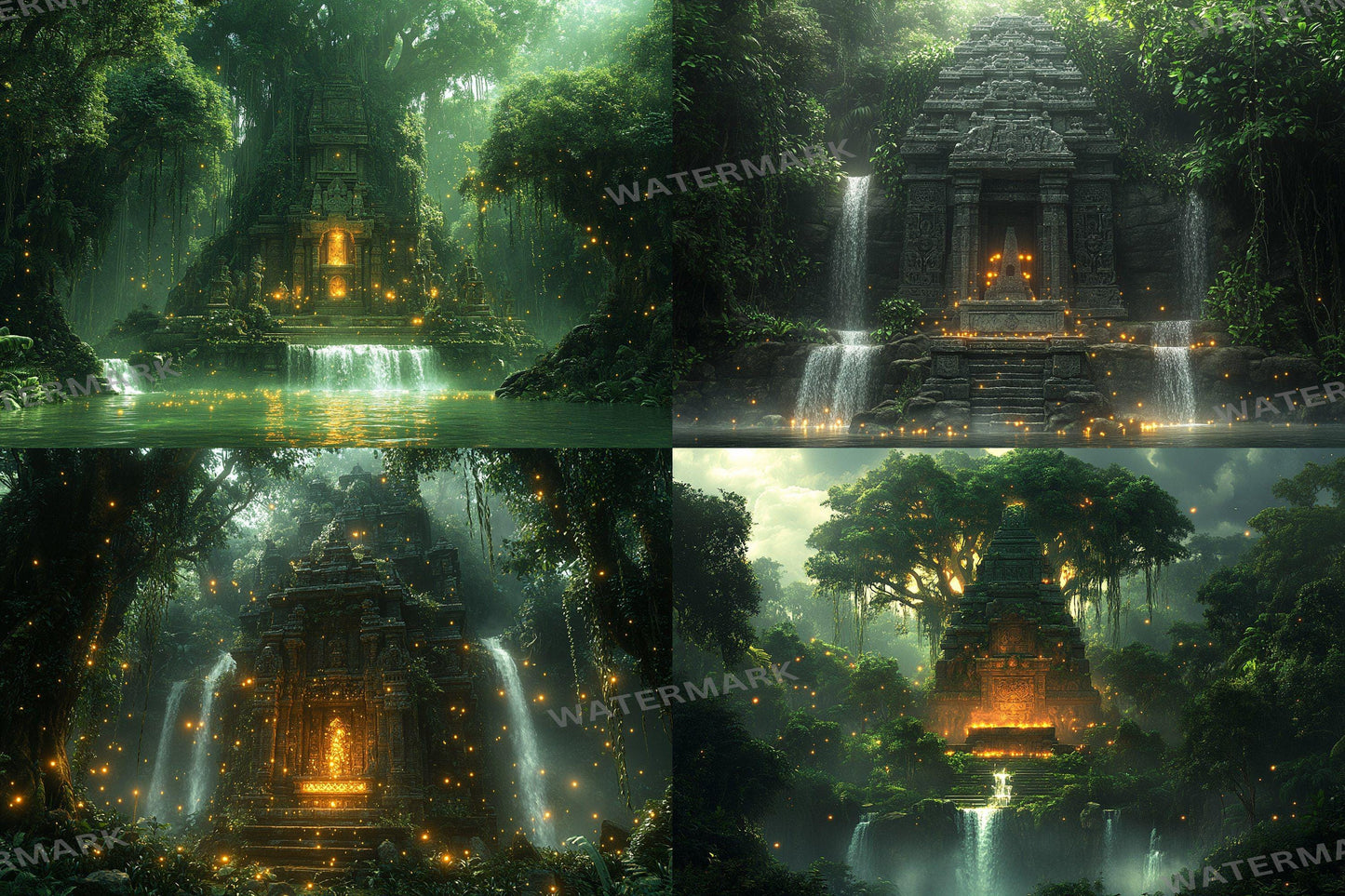 Amazonian Grove Digital Backdrops Props: Lush & Artful Backdrops, Large Photograph Backdrops, Picture Backdrops, Photography Backgrounds