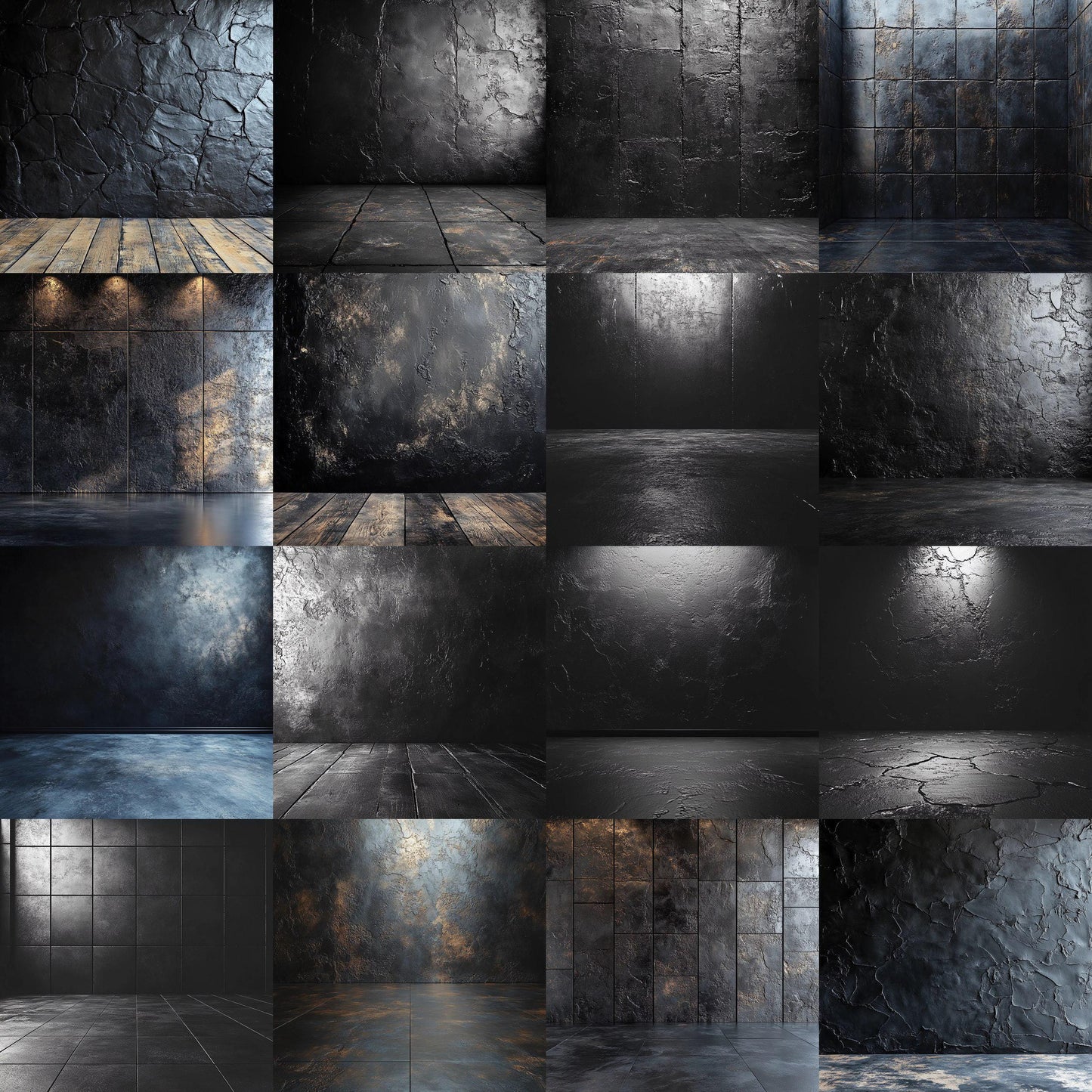 Black Texture Backdrops - Master Overlays, Photoshop & Digital Art Backgrounds - Textured Background, Photography Backdrops