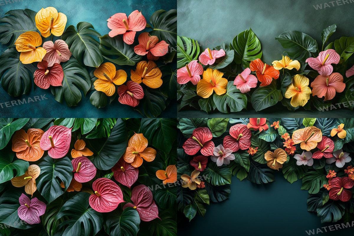 Tropical Jungle Escape Backdrops for Digital Art Photography - Warm Aesthetic PNGs 00x00px - Perfect for Artists Designers Hobbyists