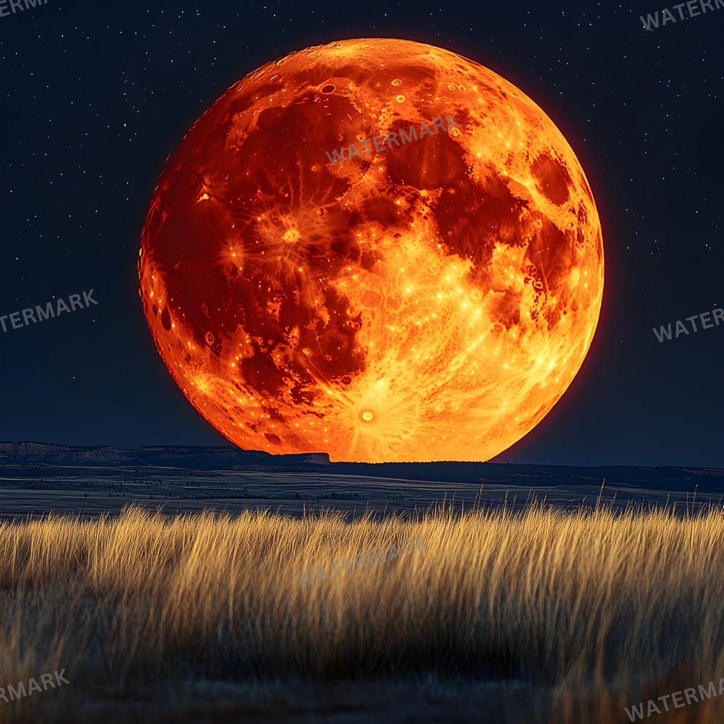 Giant Blood Moon Backdrops - Eerie and Spooky Photography Backgrounds - Halloween, Horror & Fantasy, Celestial Background, Moon Wallpaper
