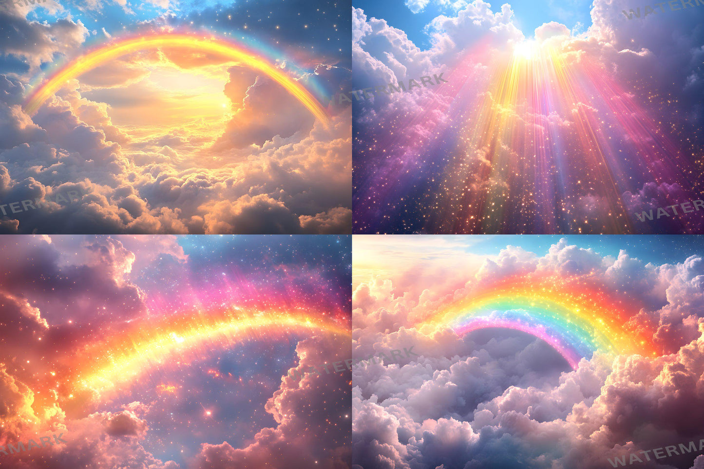 Rainbow Bridge Backdrops | Alice in Wonderland Background | Fantasy Backdrop | Story Telling Backdrop | Rainbow Photography Backgrounds