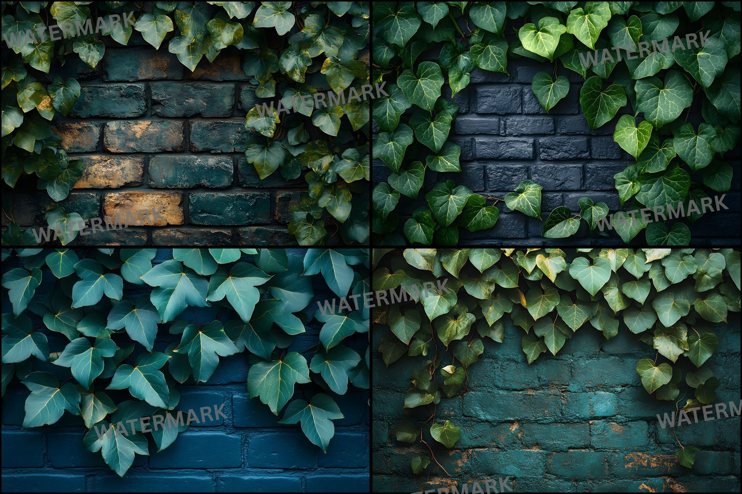 Summer Ivy Leaves Digital Backdrop, Greenery Photography Background, Nature Photo Prop, for Portrait, Wedding, and Newborn Photos