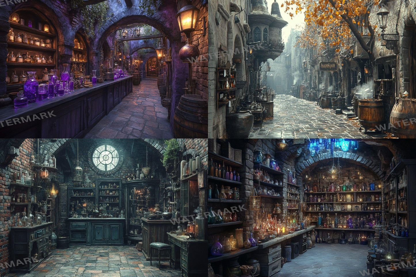 Alchemist Corner Digital Backdrop - Magical Laboratory Photography Background - Potion Brewing Overlay - Fantasy Lab - Visual Story Telling