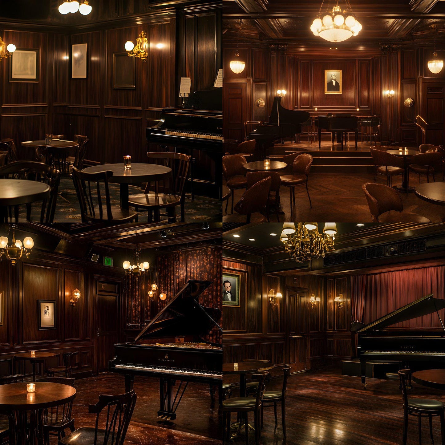 Jazz Club Photography Backdrops - 1JPGs | Speakeasy Digital Backgrounds, Piano Bar Photo Overlays, Moody Interior Studio Props