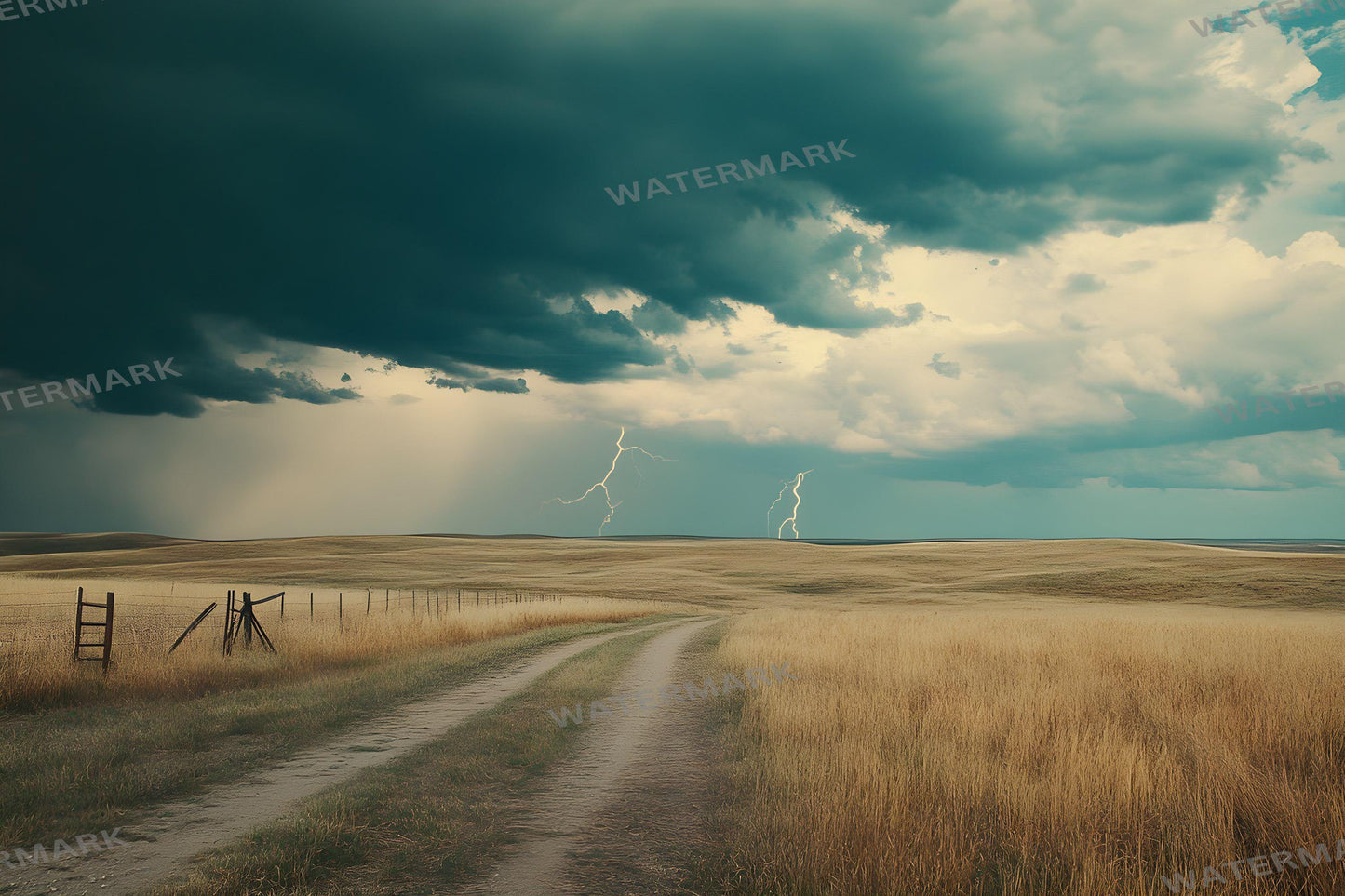 Kansas during Thunderstorm with Wide Open Fields_16 Images_Wizard of Oz | Dorothy Wizard of OZ Backdrops
