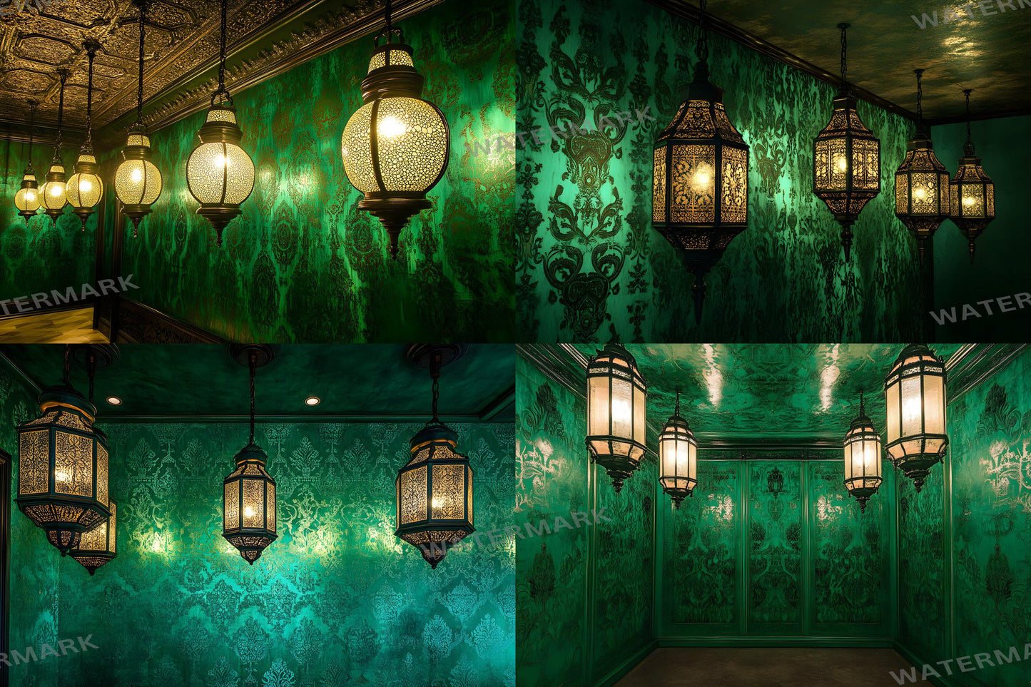 Overhead Lantern Room Backdrops | Digital Backgrounds for Photoshop Composites & Fantasy Scenes - Digital Backdrops