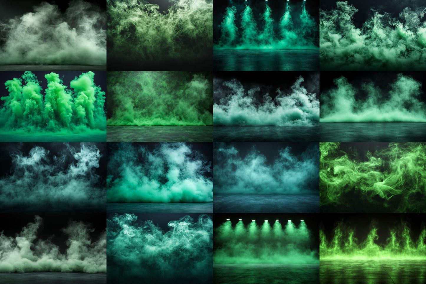 Green Smoke Backdrops, Mystical Fog Overlays, Dreamy Vapor Effects, Eerie Mist Textures, Atmospheric Digital Backgrounds for Creators