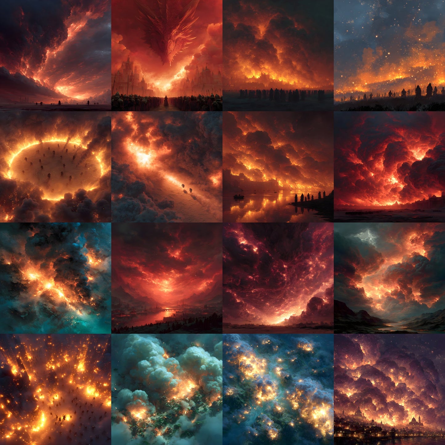 Fiery Battlefield Digital Backdrop, Cataclysm Background for Epic Fantasy Photography, Image for Composites, Gamer Stream Background