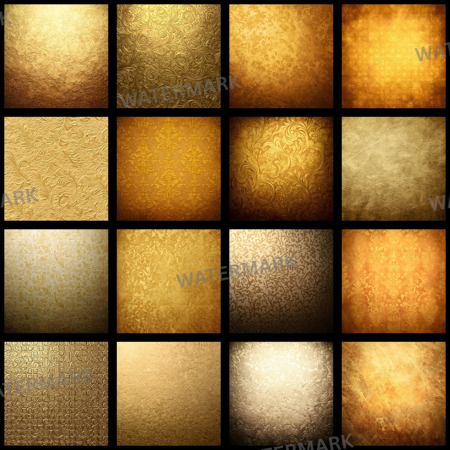Vintage Gold Pattern Digital Backdrop, Patterned Background for Photography, Elegant Photo Booth Prop, Square Format, Wedding, Birthday, Party