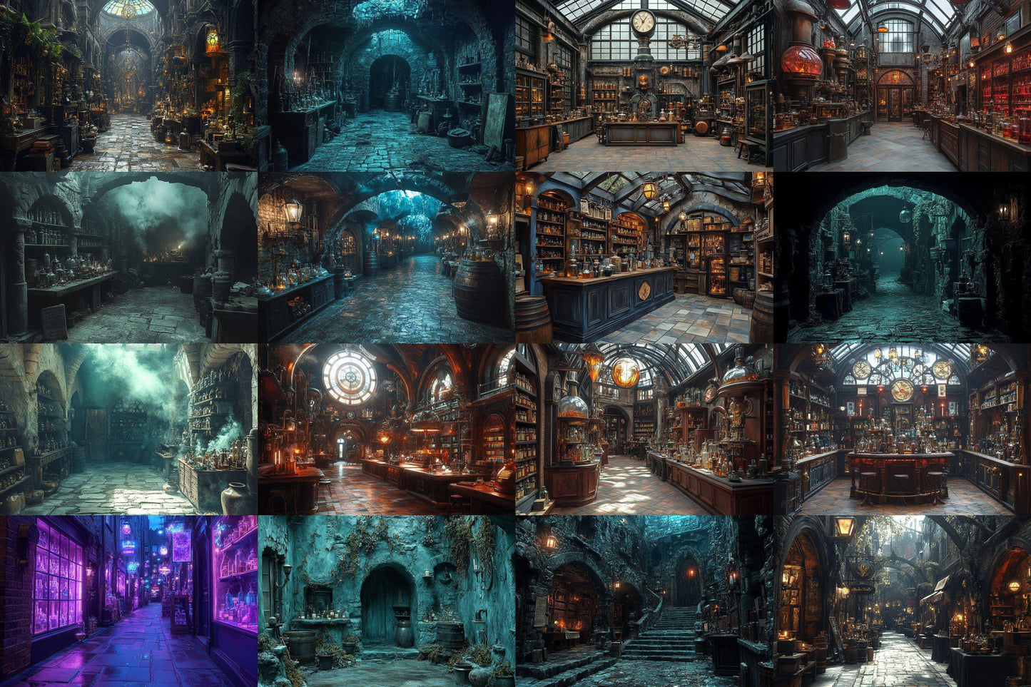 Alchemist Corner Backdrops ��������� Mystical Digital Backdrops for Fantasy Photography & Creative Photoshop Composites - Photograph Backdrops