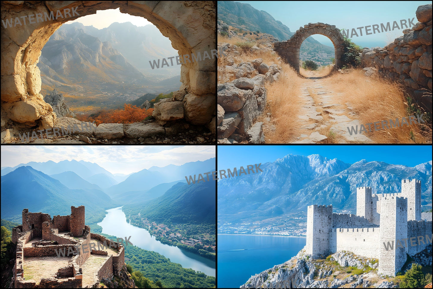 Abandoned Castle Backdrop, European Ruins Background, Photography Digital Download, Fantasy Photo, Medieval Scene, Images