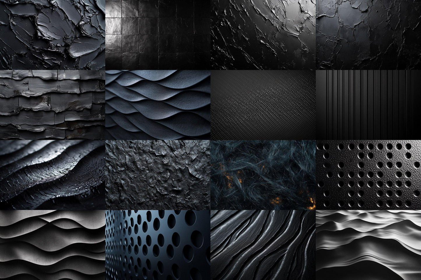 Black Textured Digital Backdrops - 3High-Res PNGs 00x00px for Stunning Photography