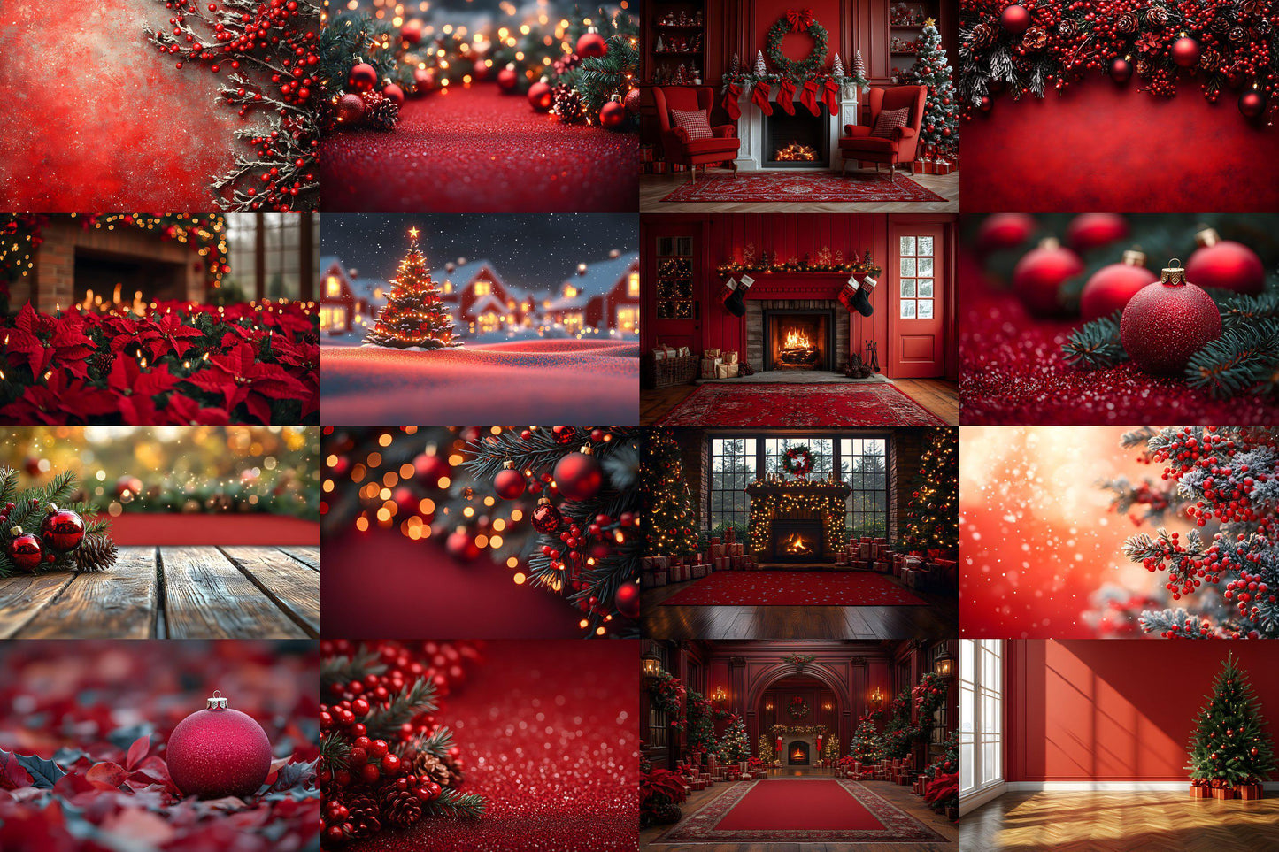 Christmas Backdrop, Digital Backdrop, Santa Christmas Backdrop For Kids Family, Festive Digital Download Christmas Background