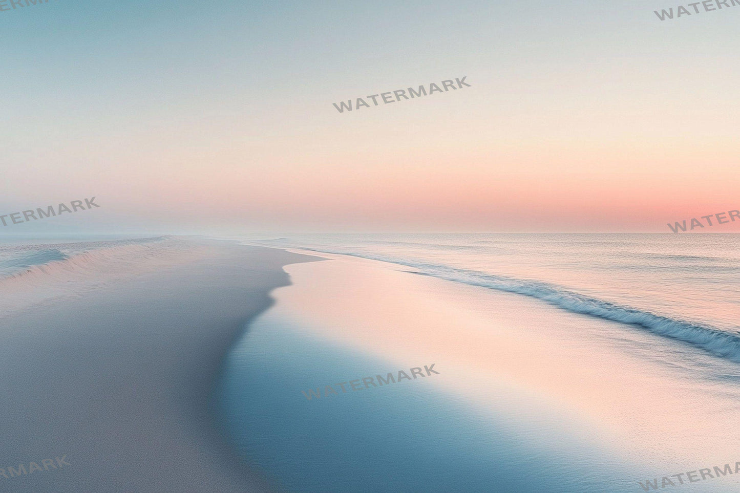 Modern Coastal Gradient Backdrop: PNGs for Beach Photo Editing, Abstract Ocean Photography Props, Serene Seaside Digital Backdrops