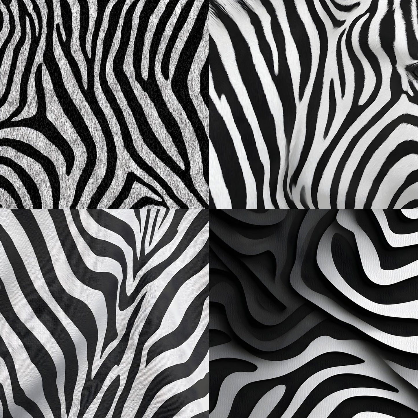 Zebra Print Digital Backdrop, Black and White Photography Background, Square Animal Pattern Photo Booth Prop, Fashion Design Texture Overlay