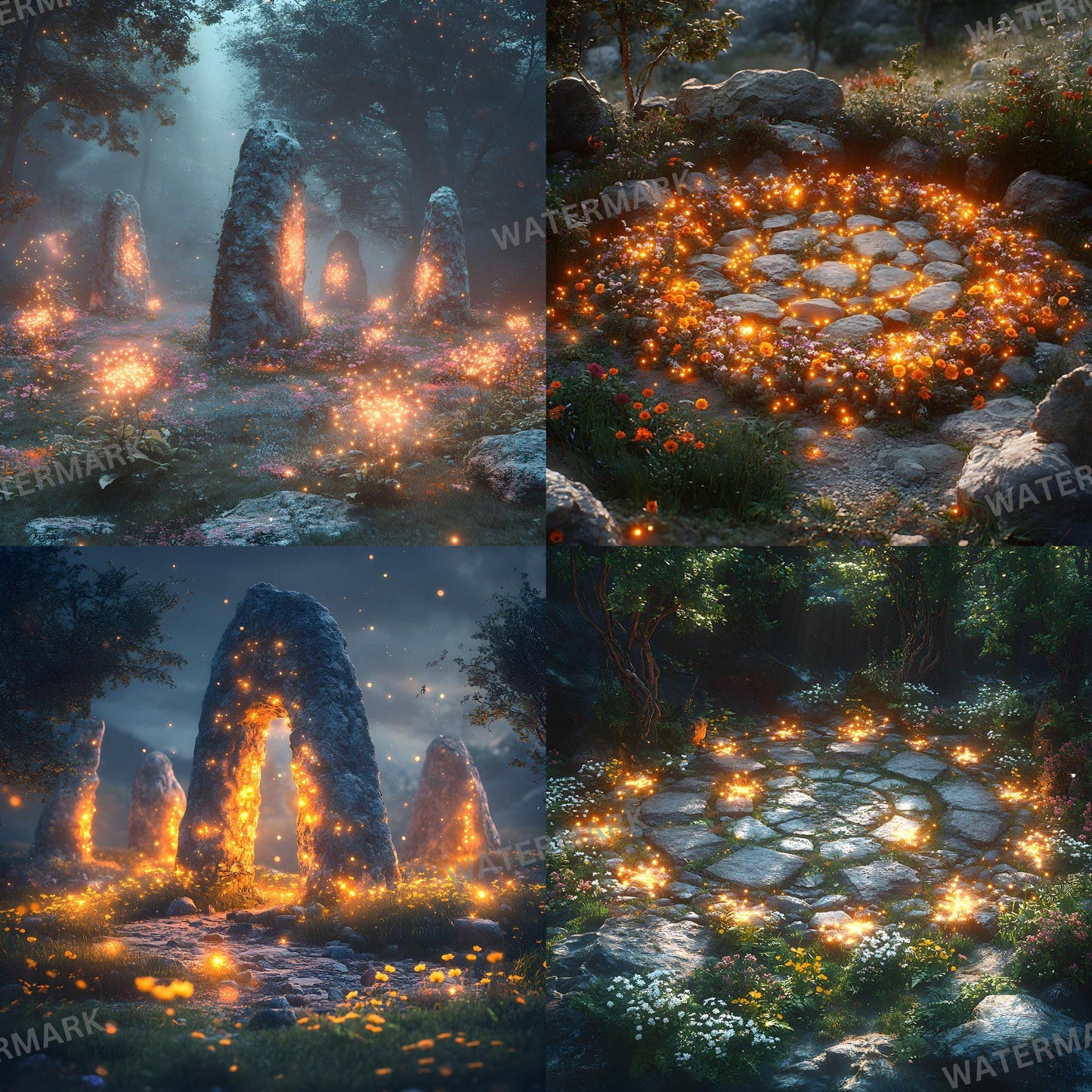 Enchanting Fairy Tale Photoshop Overlay Backdrops - 1Magical Forest, Arch, and Pathway Scenes for Fantasy Photography & Digital Backdrops