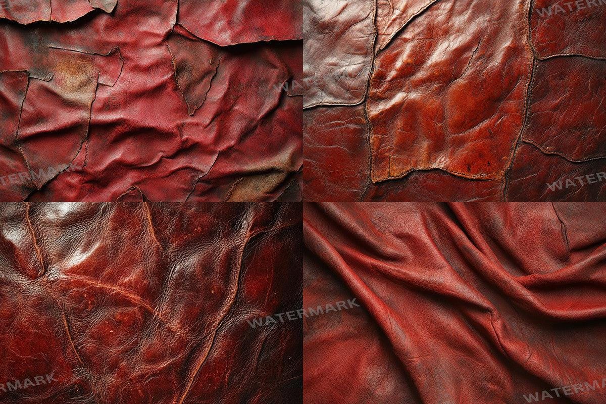 Red Weathered Leather Textures Photography Backdrops for Photoshop - Warm Aesthetic Backgrounds for Digital Art Photo