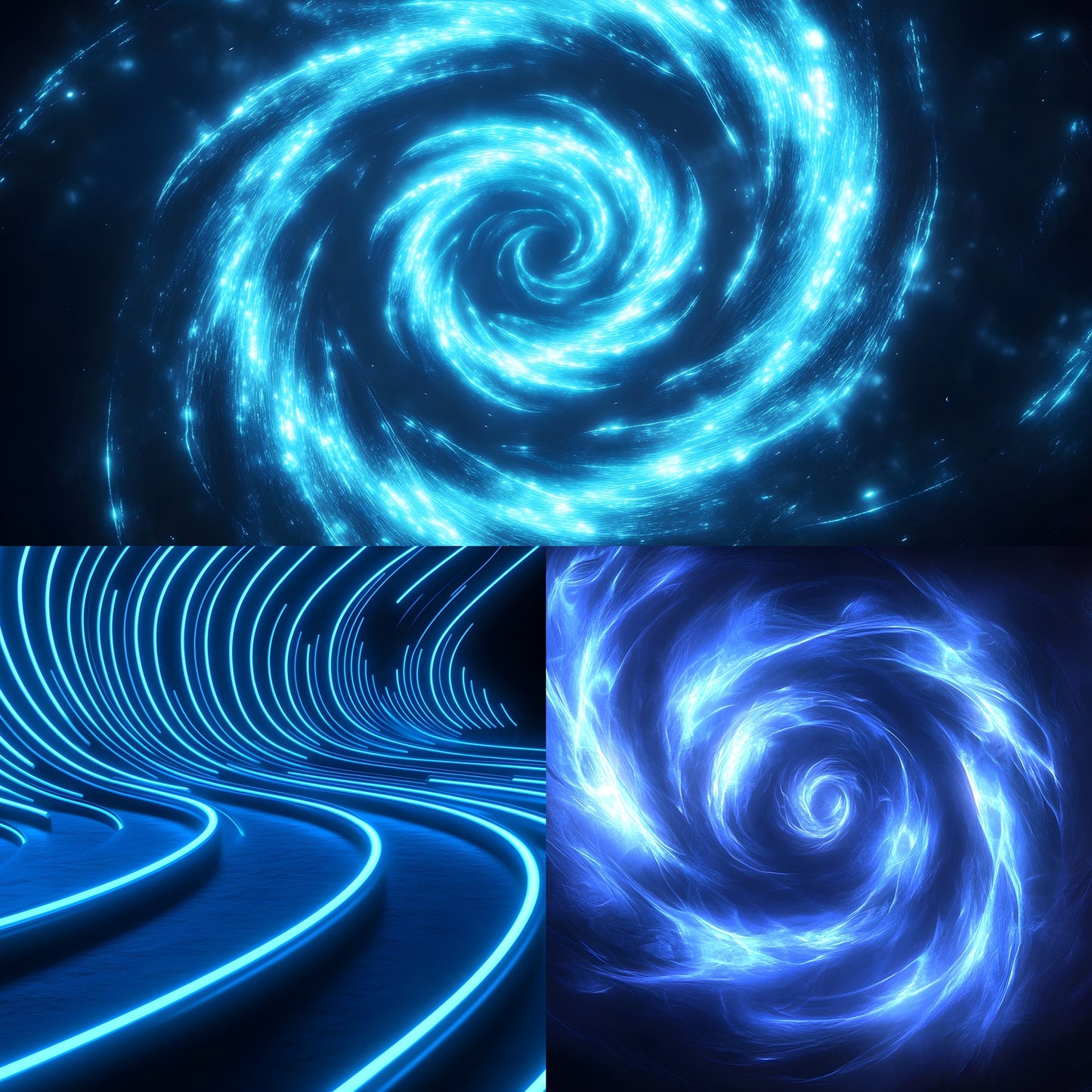Abstract Blue Neon Lights Digital Backdrop, Modern Photography Background for Portraits, Photo Overlays, Creative Graphic Design Resource
