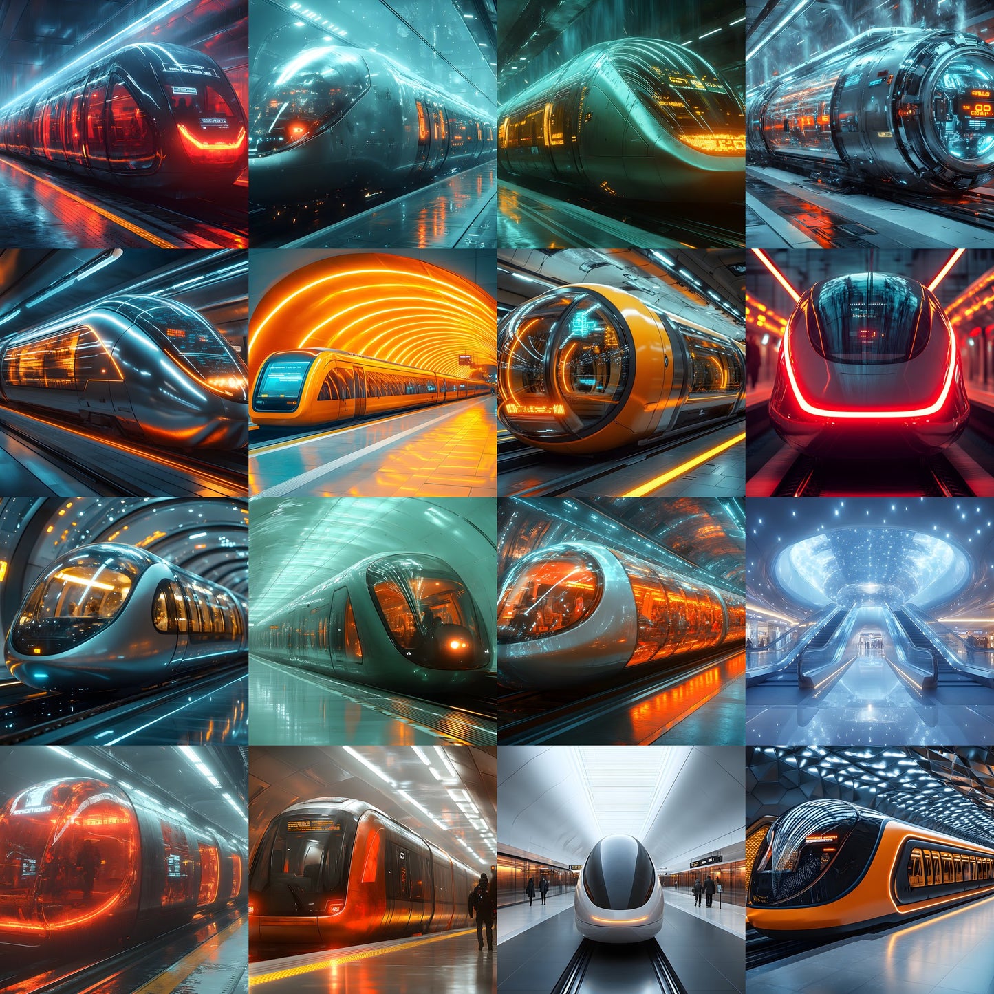 Futuristic Cityscape Digital Backdrop, Mag-Lev Metro Background, Photography Prop, Sci-Fi Transport Image, High-Res Virtual Studio Scene