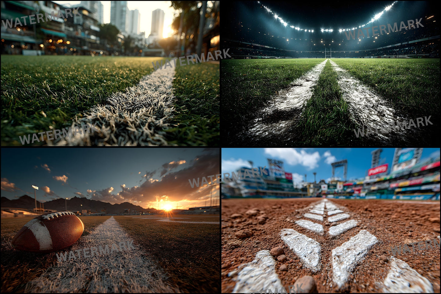 Sports Field Photography Backdrop Digital Download, Baseball, Football, Soccer Field Background for Sports Portraits, Team Photo Day Landscape