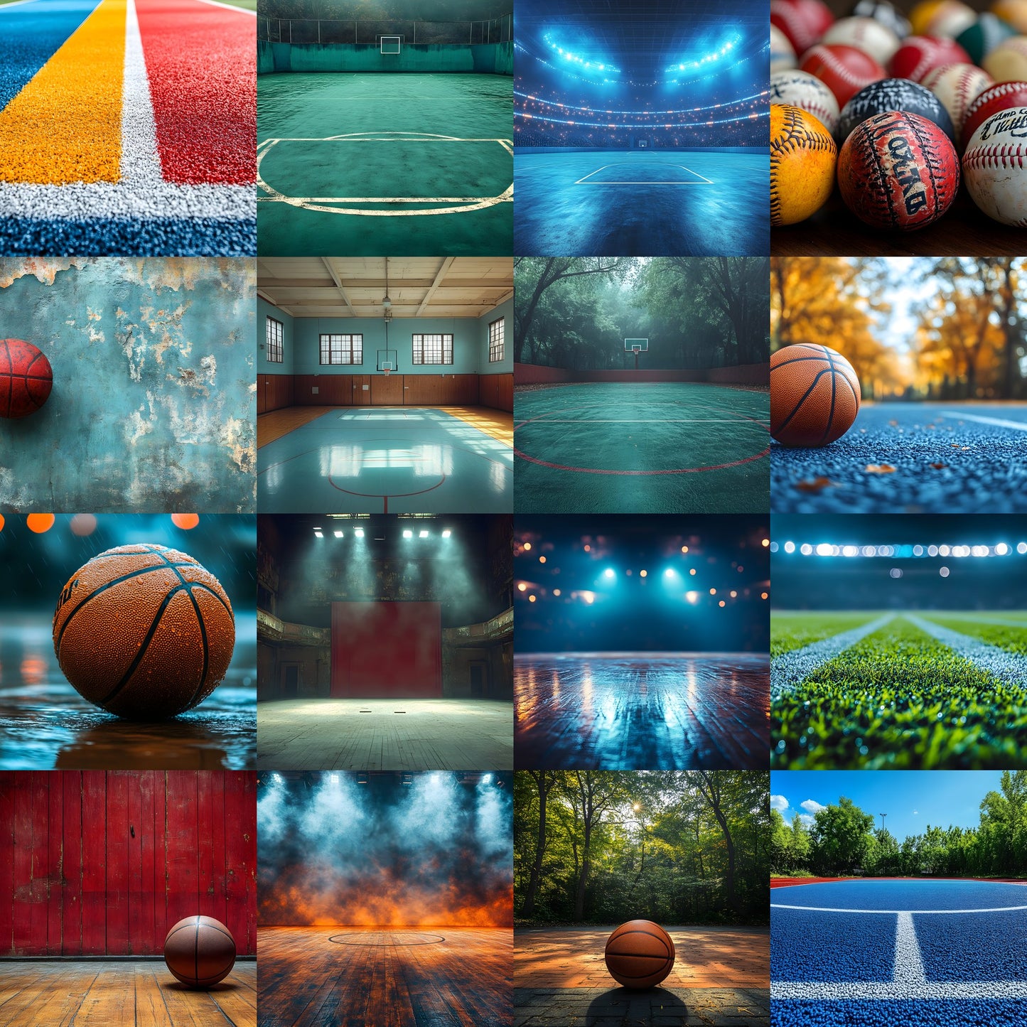Sports Photography Backdrop Bundle, Action Photo Backgrounds, Digital Download for Team Portraits, Athlete Pictures, Scenes