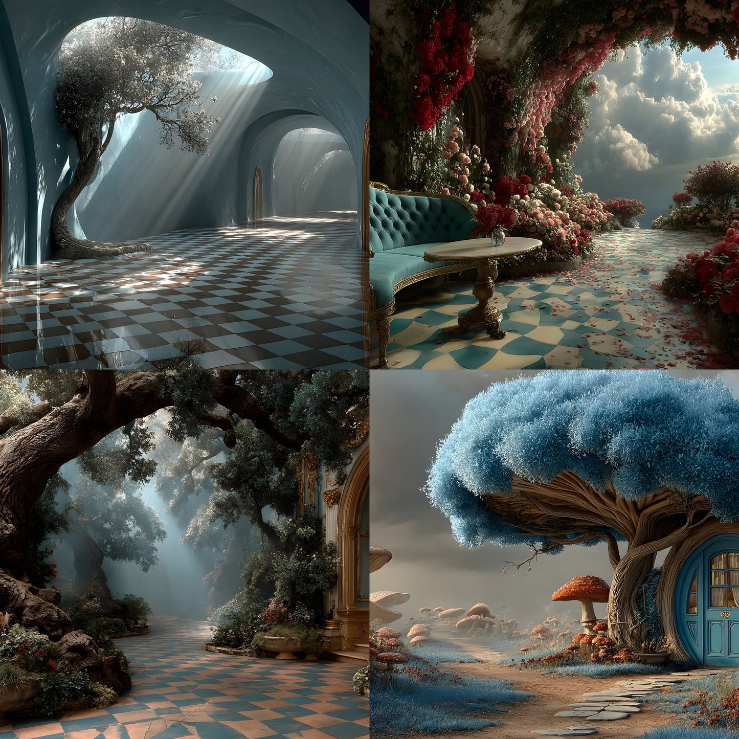 Alice in Wonderland Backdrop Digital Download, Whimsical Background for Photography, Fantasy Photo Prop, Dreamy Party Decor