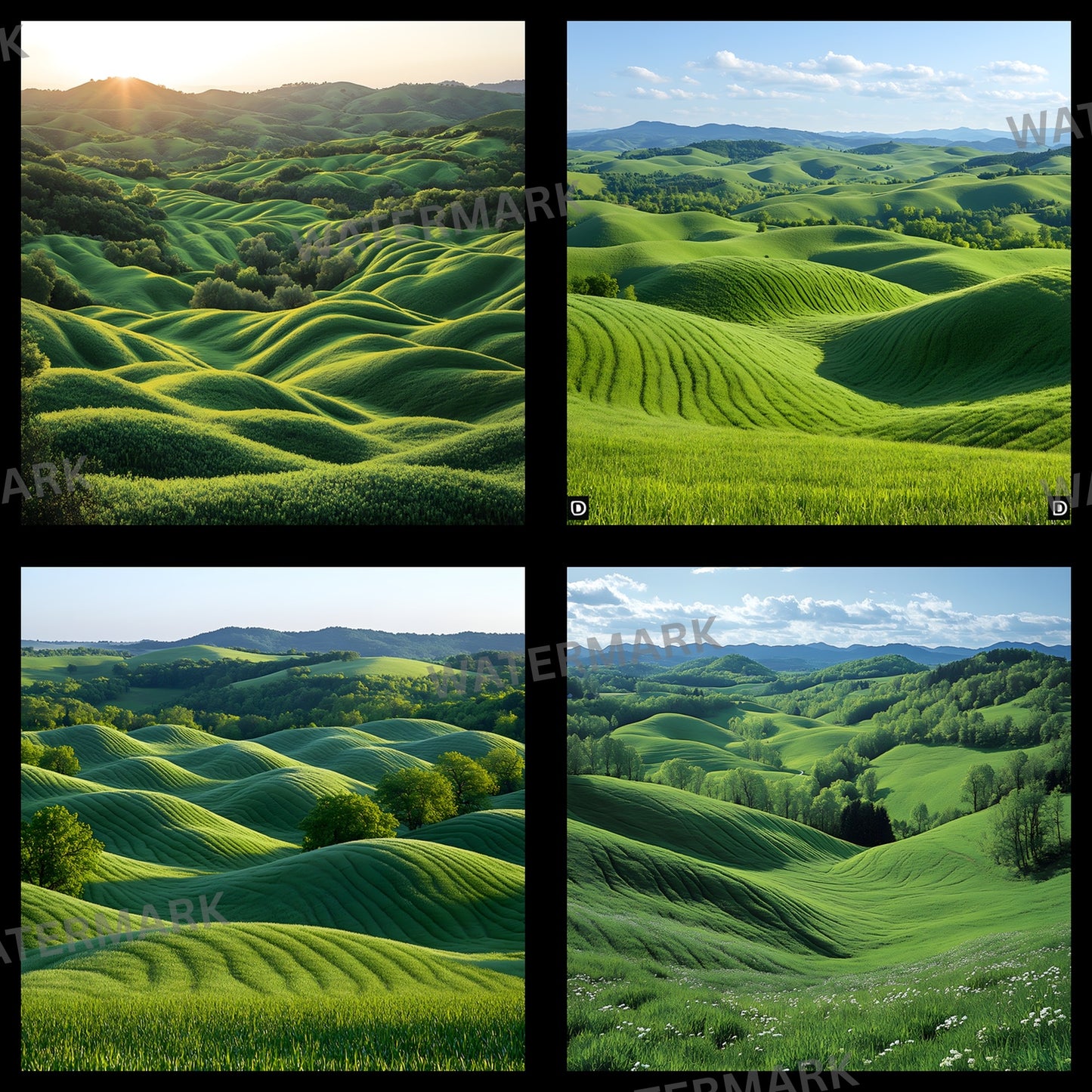 Pastoral Greenery Digital Backdrop, Photography Background, Scenic View Photo Prop, Nature Inspired Portrait, Online Shop Image, SQBD9443