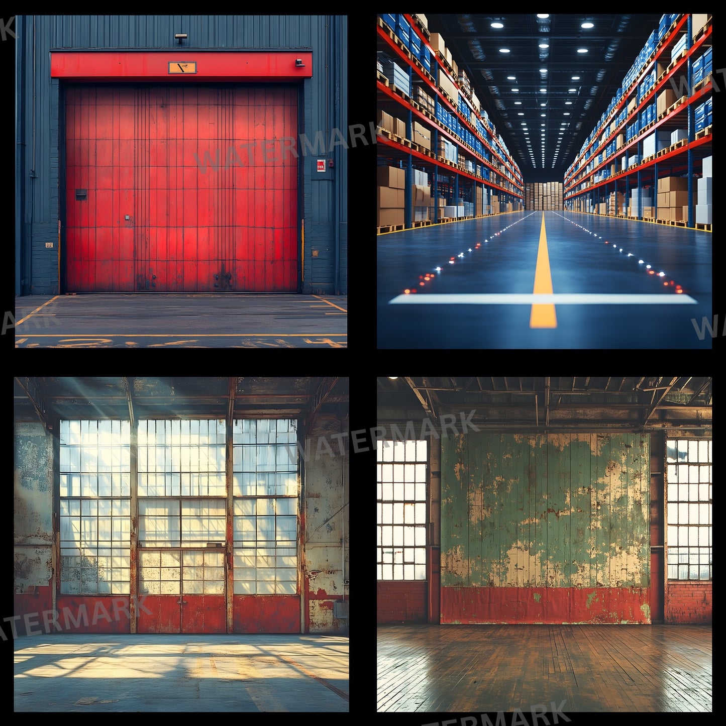 Warehouse Sports Digital Backdrop, Industrial Sports Background, Photography Prop, Sports Team Photo, Urban Sports Digital Download