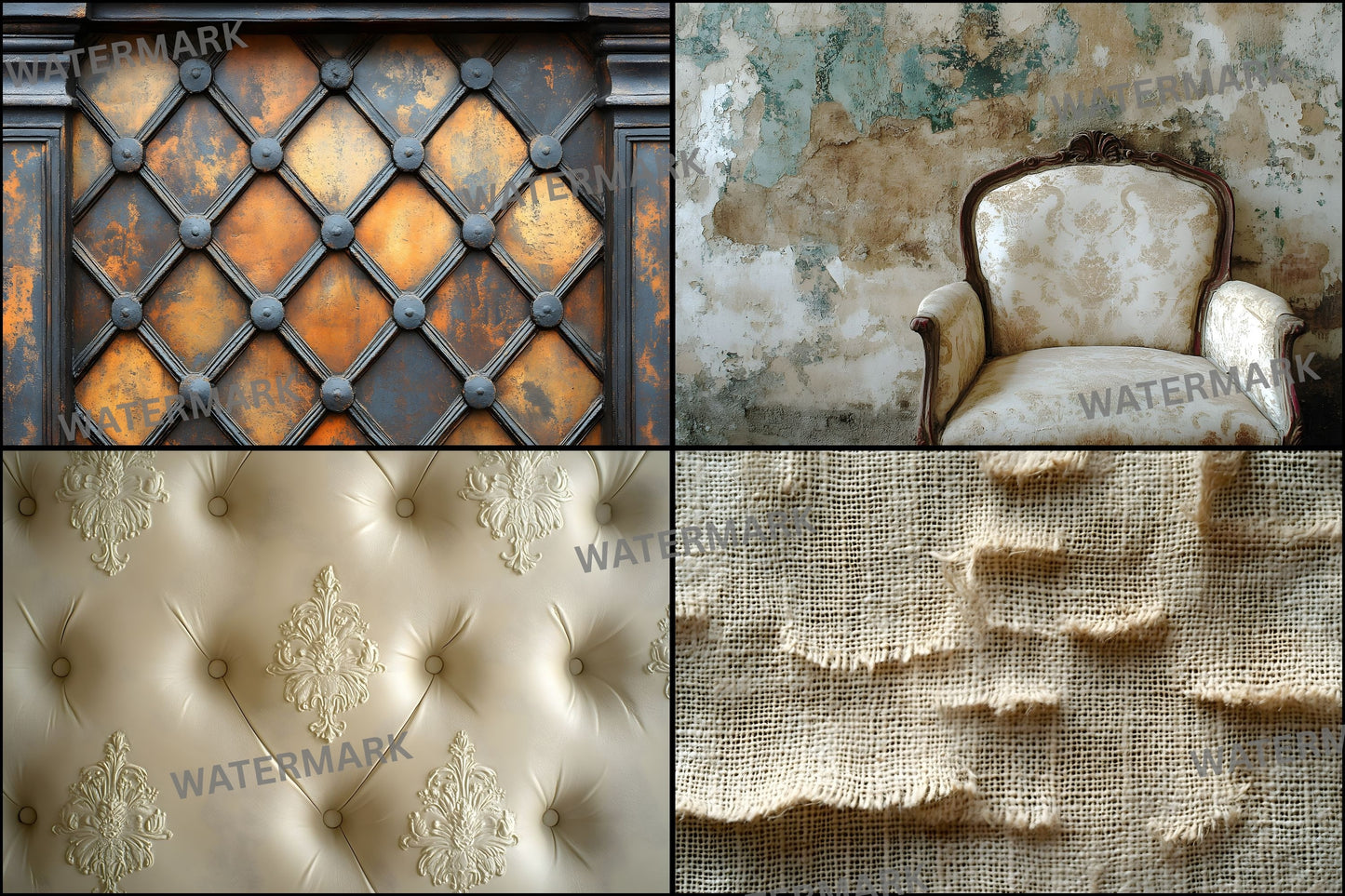 Brown Vintage Textured Wall Digital Backdrop, Photography Background for Portrait, Rustic Photo Booth, High-Resolution Images