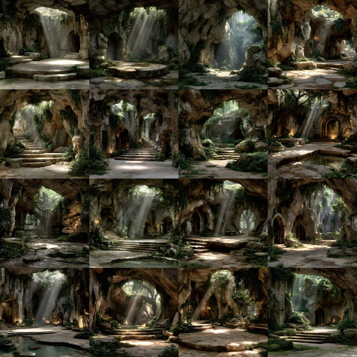 Ancient Stone Cave Digital Backdrop, Fantasy Photography Background, Photo Prop, Mythical Scene, Fine Art Photography, High Resolution Image