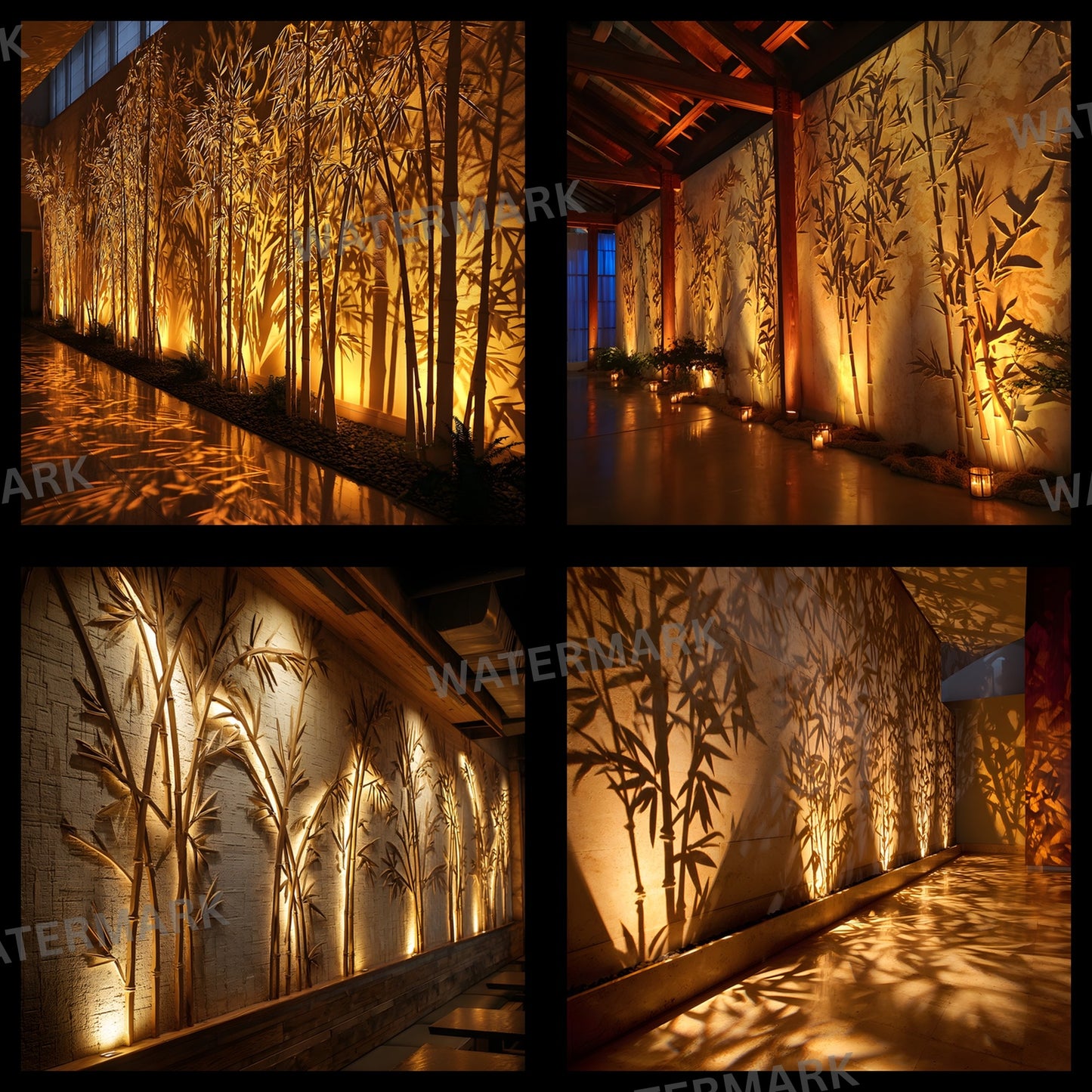 Bamboo Wall Digital Backdrop, Gobo Lighting Background for Photography, Photo Prop, Studio Portrait, Nature Inspired Texture