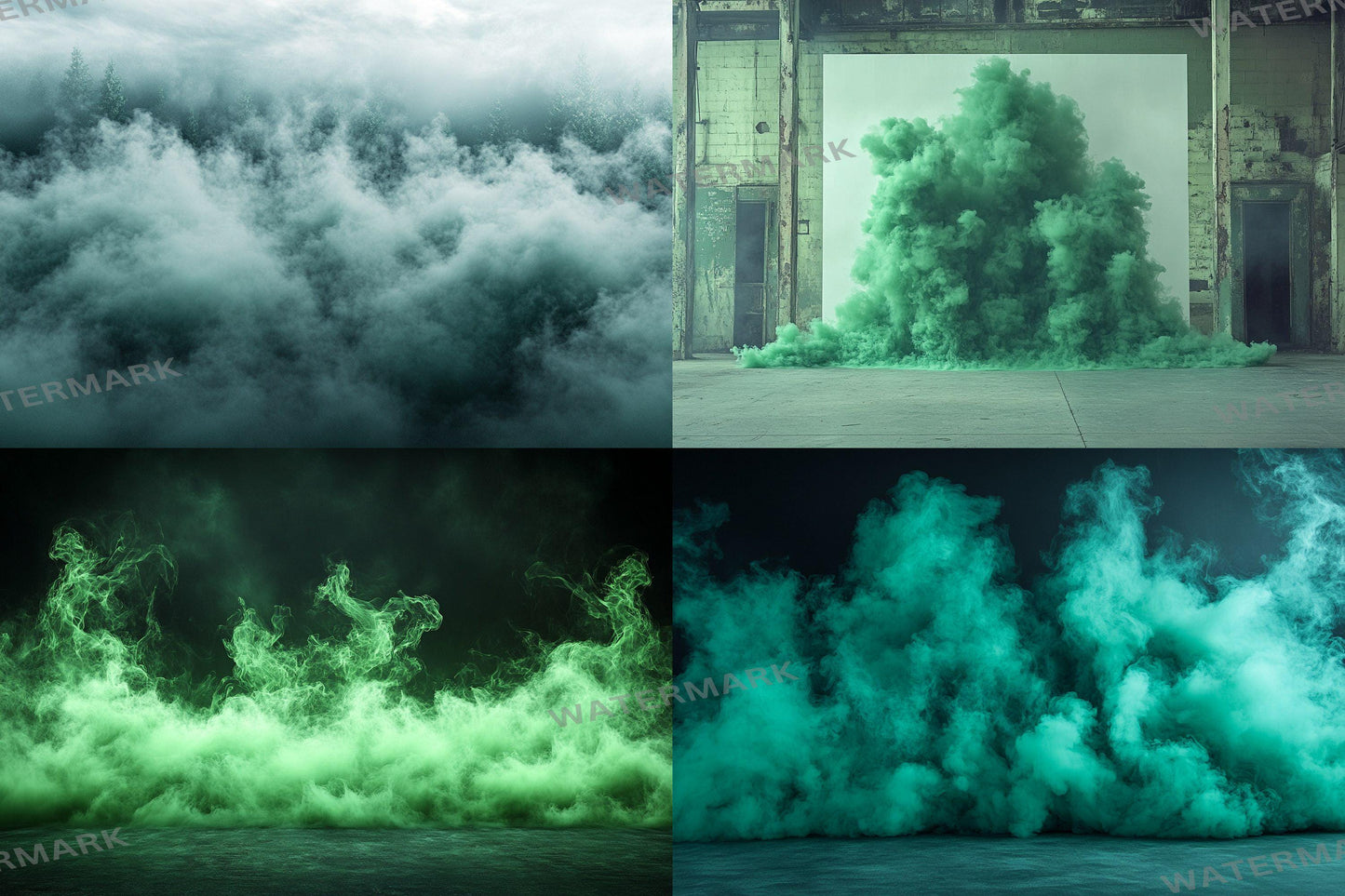 Green Smoke Backdrops, Mystical Fog Overlays, Dreamy Vapor Effects, Eerie Mist Textures, Atmospheric Digital Backgrounds for Creators