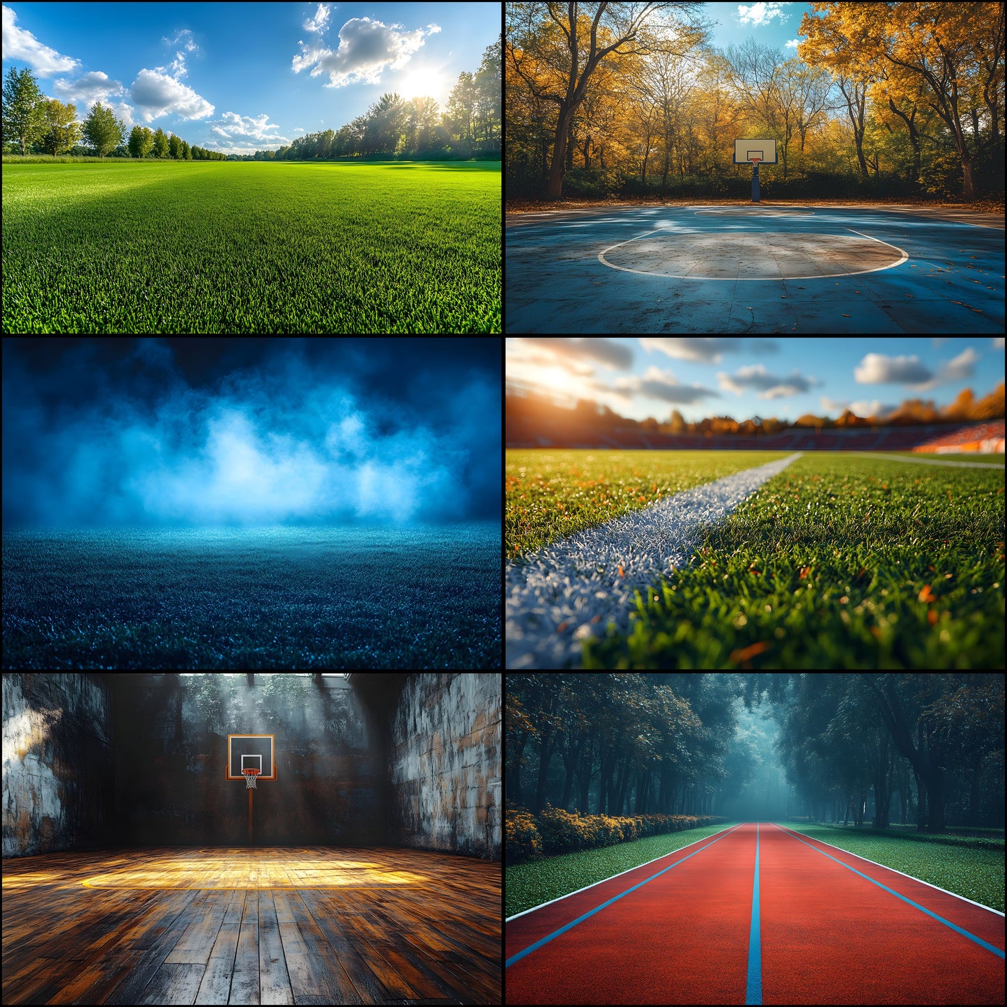 Sports Photography Backdrop Bundle, Action Photo Backgrounds, Digital Download for Team Pictures, Athlete Portraits, Scenes