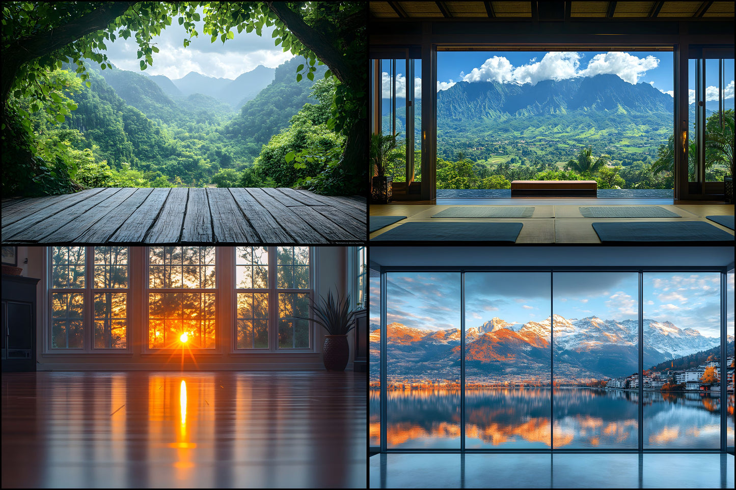 Yoga Studio Digital Backdrop Collection, Serene Meditation Backgrounds for Photographers, Peaceful Poses, High-Resolution Images, Ratio