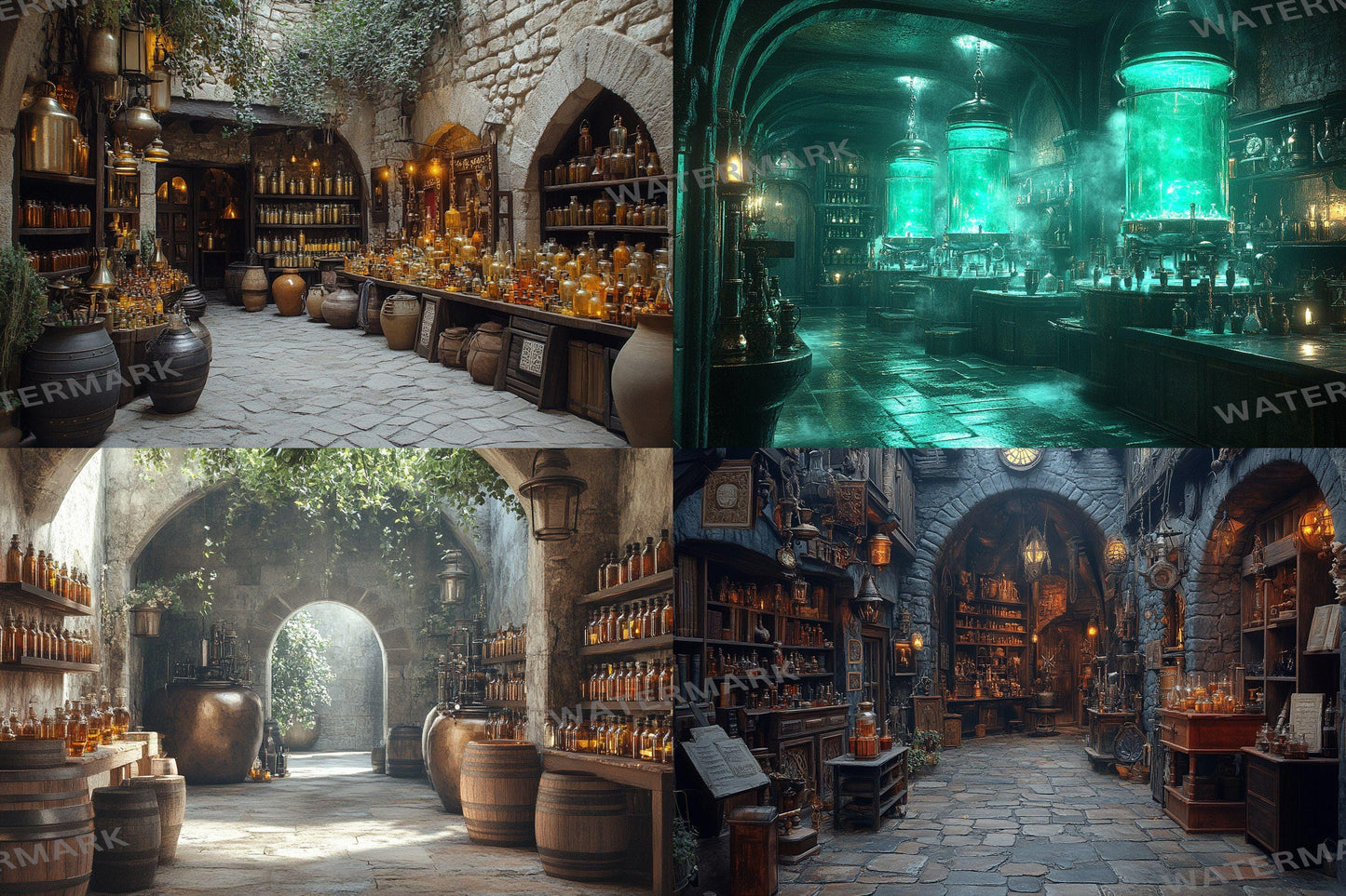 Alchemist Corner Backdrops ��������� Mystical Digital Backdrops for Fantasy Photography & Creative Photoshop Composites - Photograph Backdrops