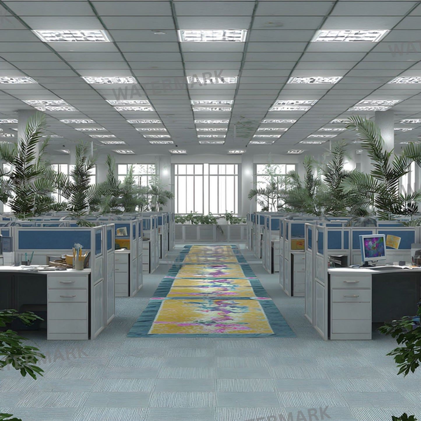 Office Cubicle Backdrop, Zoom Background, Professional Virtual Background, Modern Office Backdrop, Business Meeting Background, Corporate Backdrop