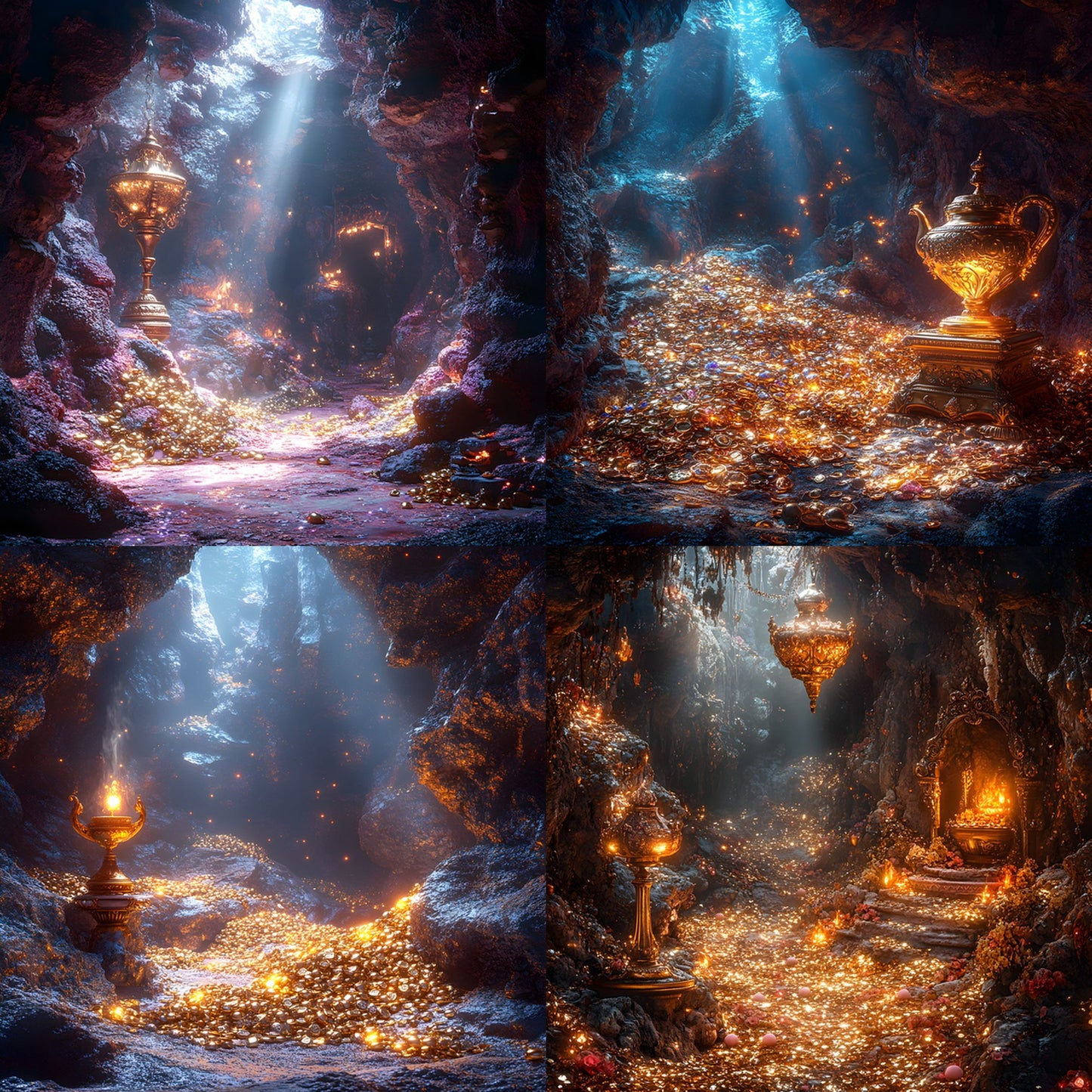 Aladdin's Cave Digital Backdrop, Enchanted Arabian Nights Background, Square Photography Prop, Fantasy Photo Booth, Magical Adventure Scene, JPEG Images