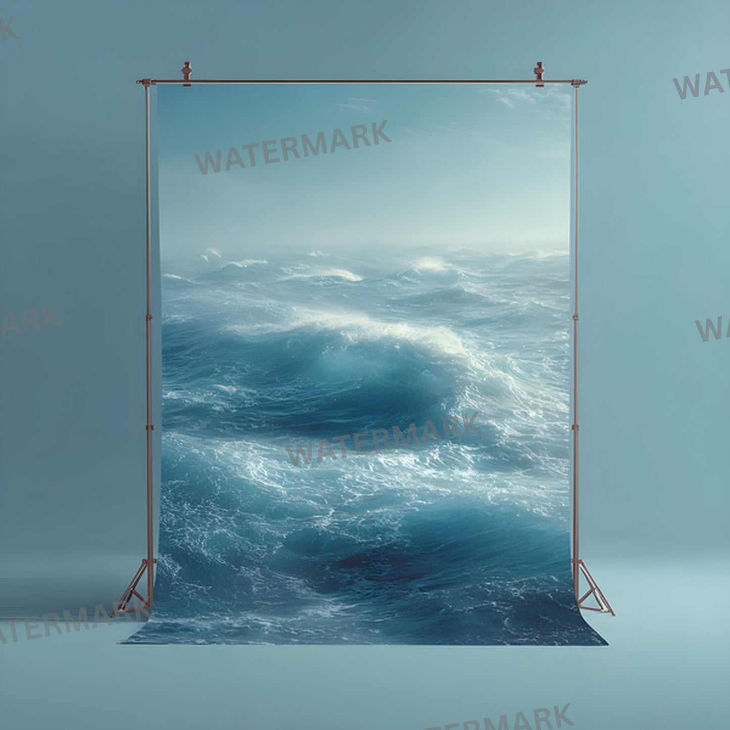 Ocean Photography Backdrop, Square Ocean Waves Background, Summer Photo Booth Prop, Digital Download for Social Media, Beach Backdrop, Ocean Lover Gift