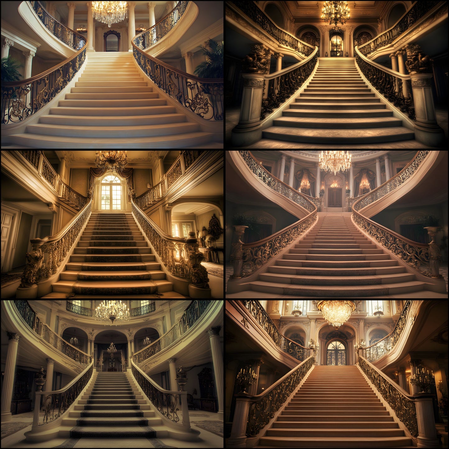 Grand Staircase Digital Backdrop, Interior Photography Background, Elegant Chateau Stairwell, Fantasy Castle Photo, Historic Hallway