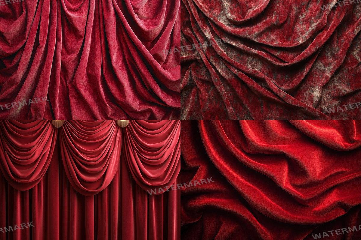 Classic Red Velvet Photography Backdrops - 2Warm Aesthetic PNGs 00x00px for Artists Designers - Commercial Use Allowed