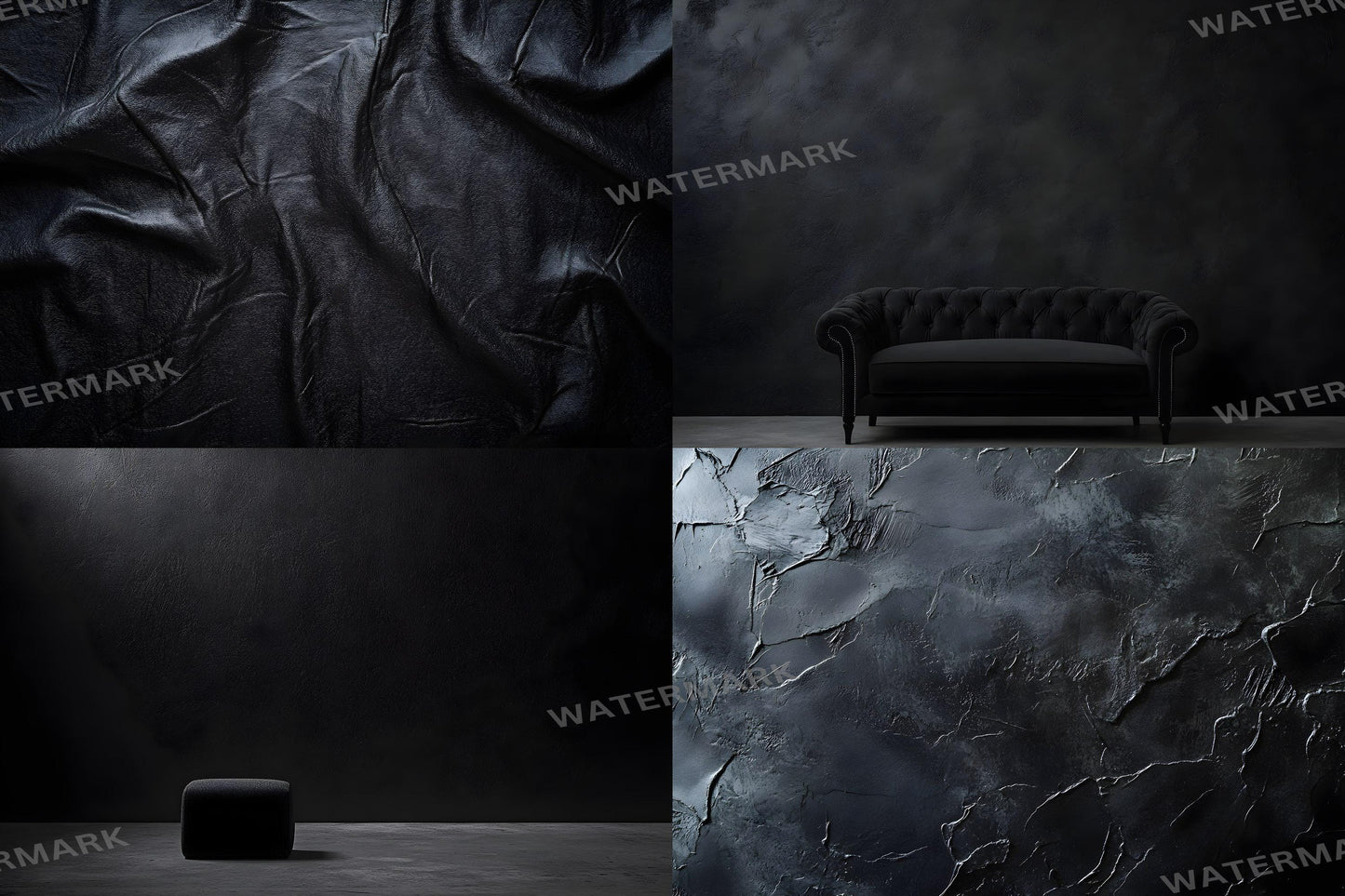 Black Texture Backdrops | Dark Moody Backgrounds | Maternity Backdrop | Wedding Backdrop | Photoshop Overlay | Textured Digital Backdrop
