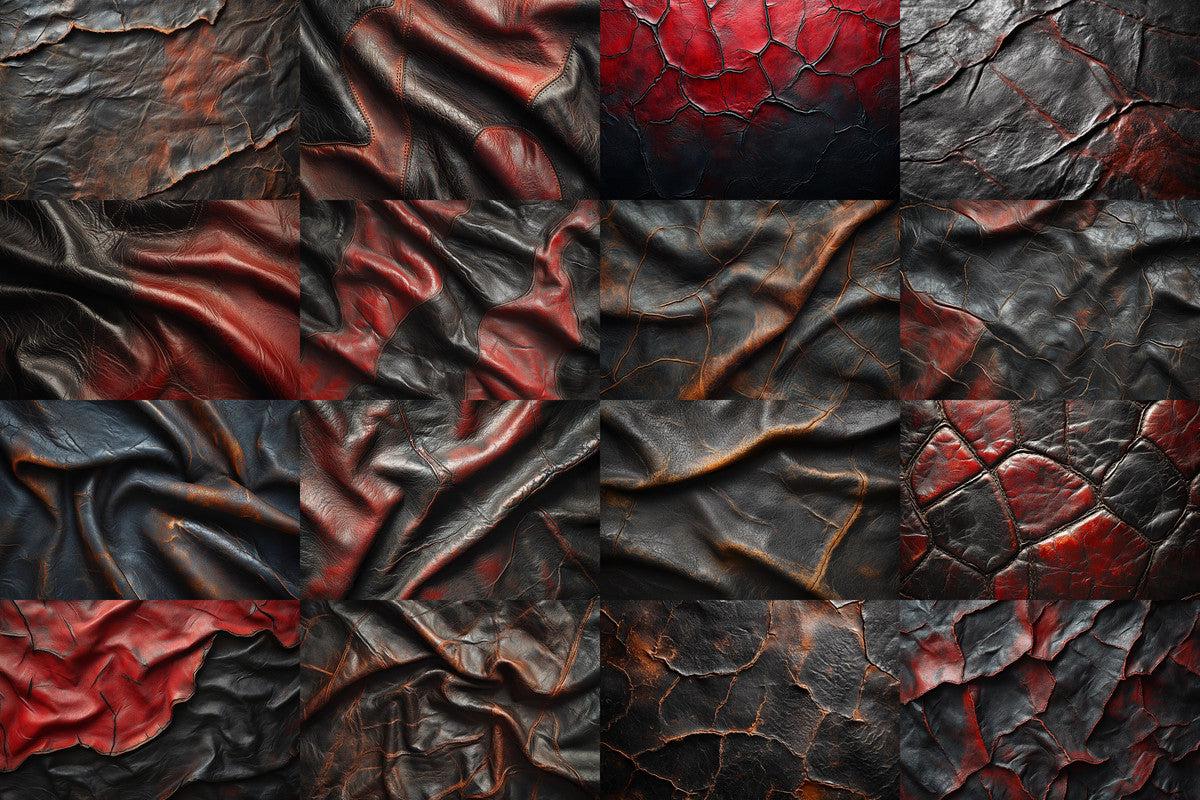 Red Weathered Leather Textures Photography Backdrops for Photoshop - Warm Aesthetic Backgrounds for Digital Art Photo
