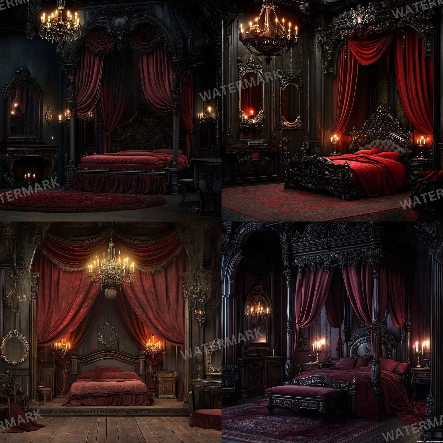 Gothic Photography Backdrops - 12 Digital Overlays for Stunning Studio Portraits Creative Photoshop Composites 96x96px